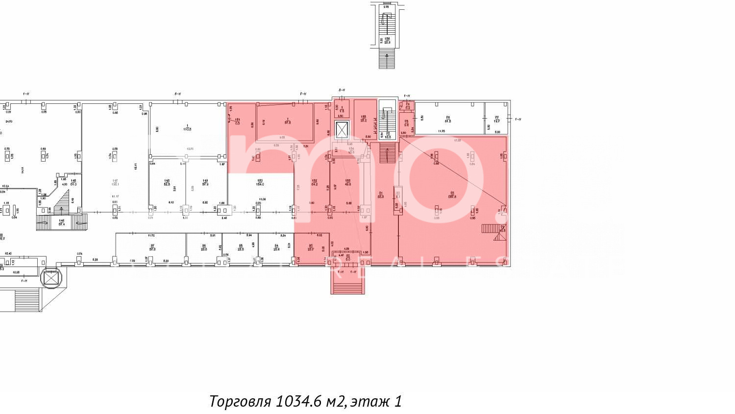 Планировка офиса 4386 м², 1 этаж, БЦ «Светлановский»